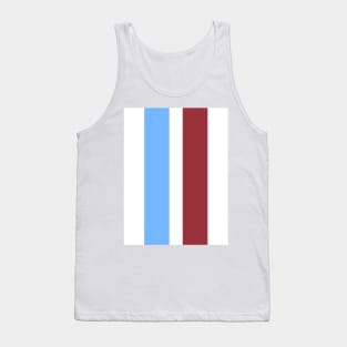 Crystal Palace Retro 1972 White Blue & Claret Striped Tank Top